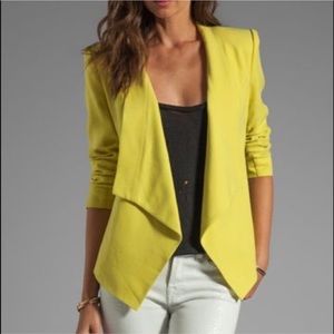 New Bcbg Maxazria yellow lime Abree blazer jacket